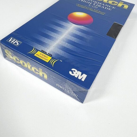 Scotch T-120 PHG Performance High Grade SEALED-Blank VHS Tape Videocassette New - Picture 3 of 4
